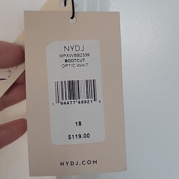 NWT NYDJ Barbara Bootcut Optic White Jeans, 18 - Picture 5 of 8